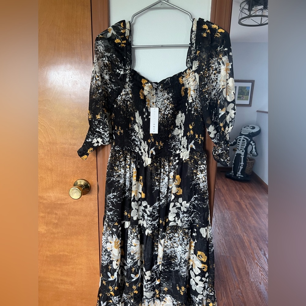 NWOT Baltic Born Fabian Jacquard midi dress